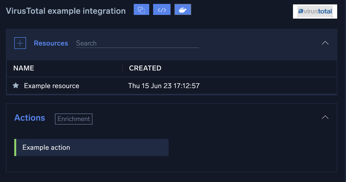 VirusTotal example integration