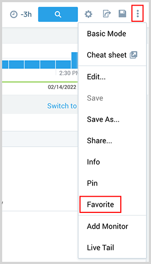 Favorite saved search