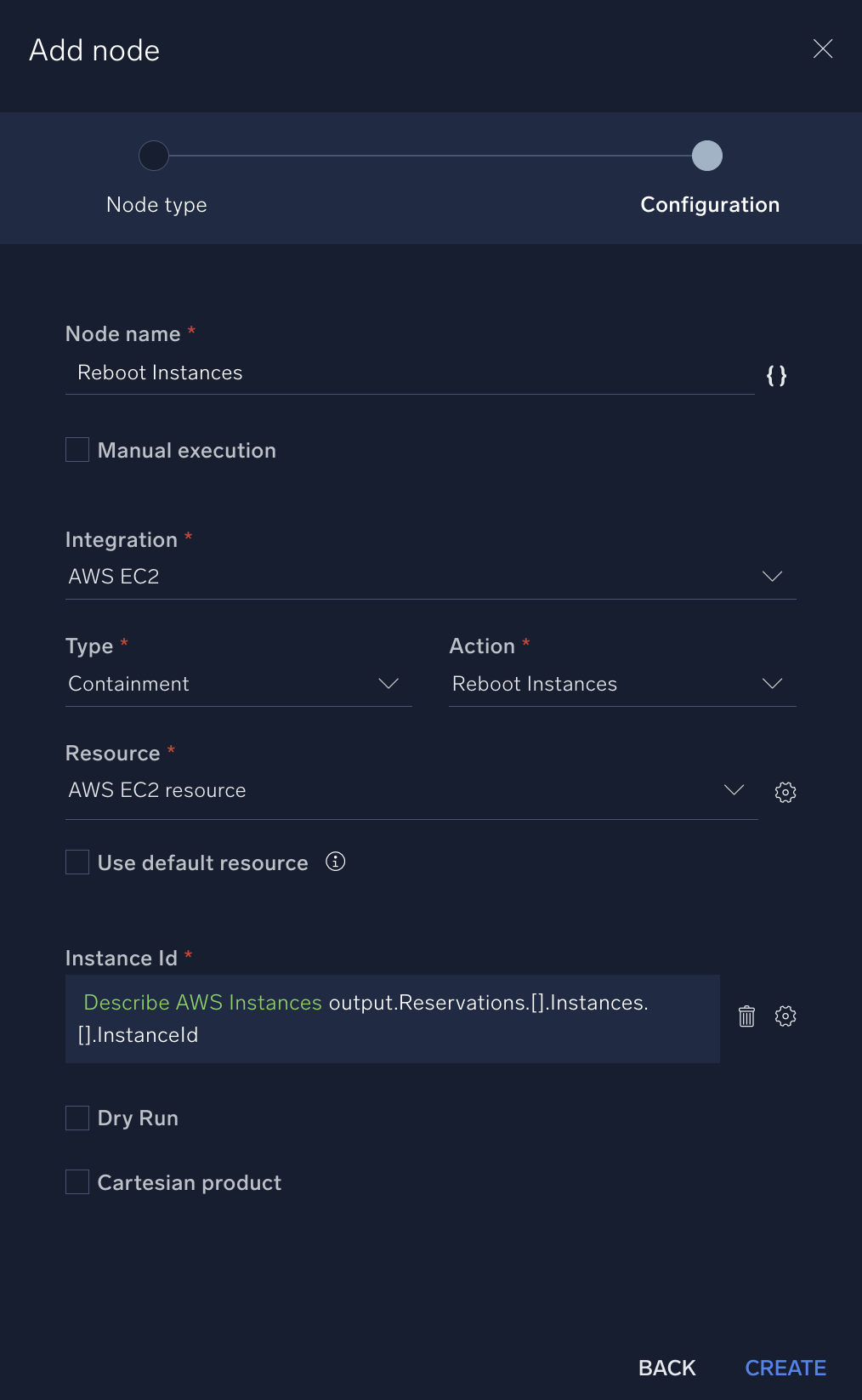Reboot instances playbook node
