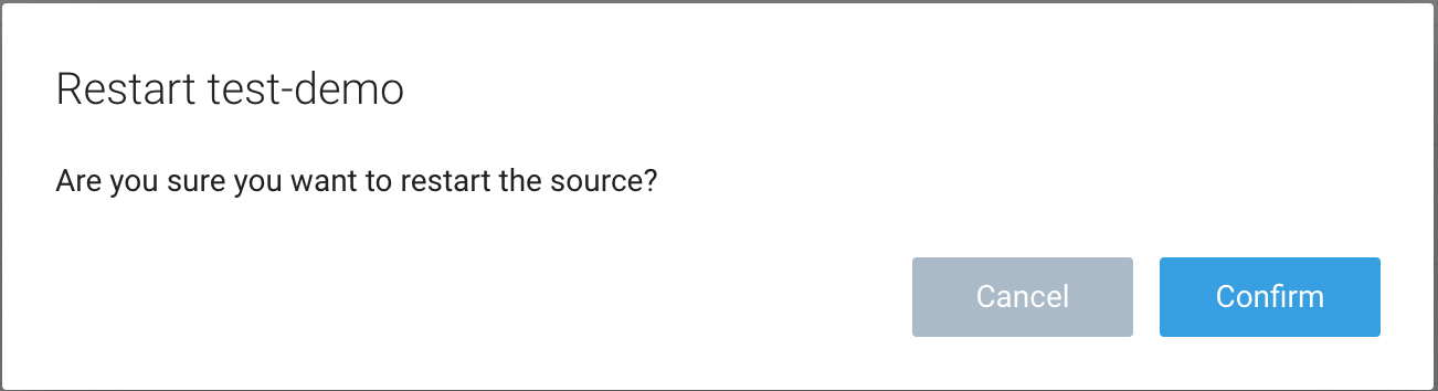 Restart source confirm